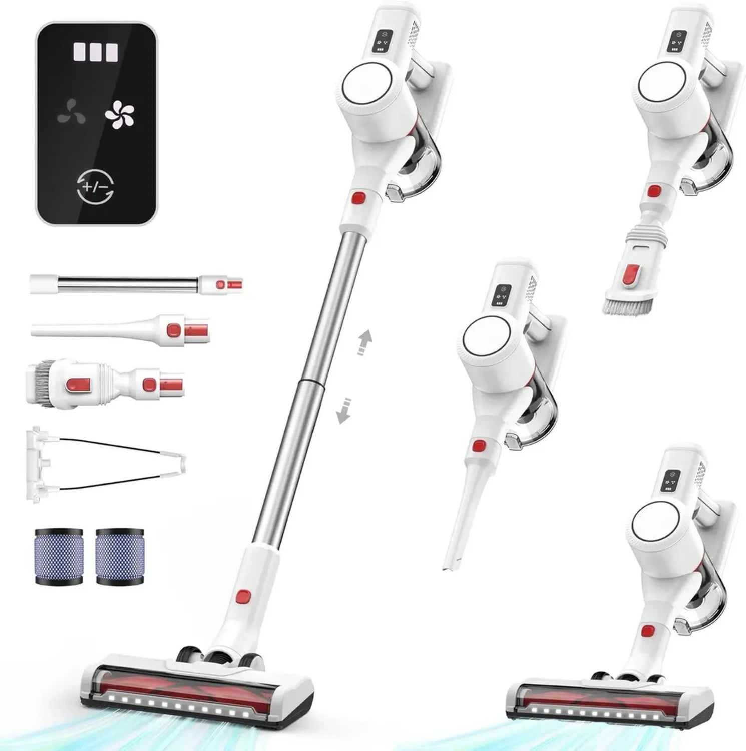 Aspirateur Balai sans Fil Puissant pour Animaux - Léger et Silencieux, Batterie Rechargeable, Idéal pour Sols et Tapis