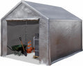 Toit de Stockage TOOLPORT 3x4 m Abri Garage Imperméable en PE Gris