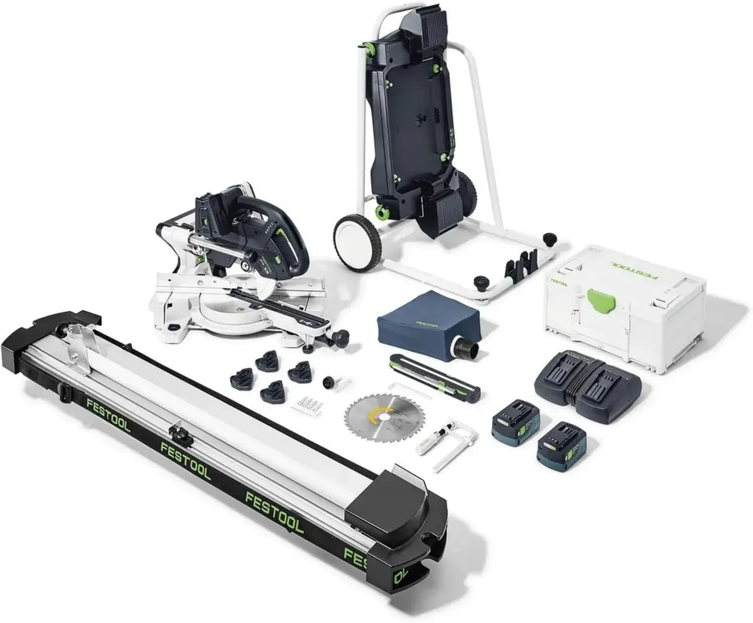 Scie à onglets radiale sans fil avec système KSC 60 EB - Festool