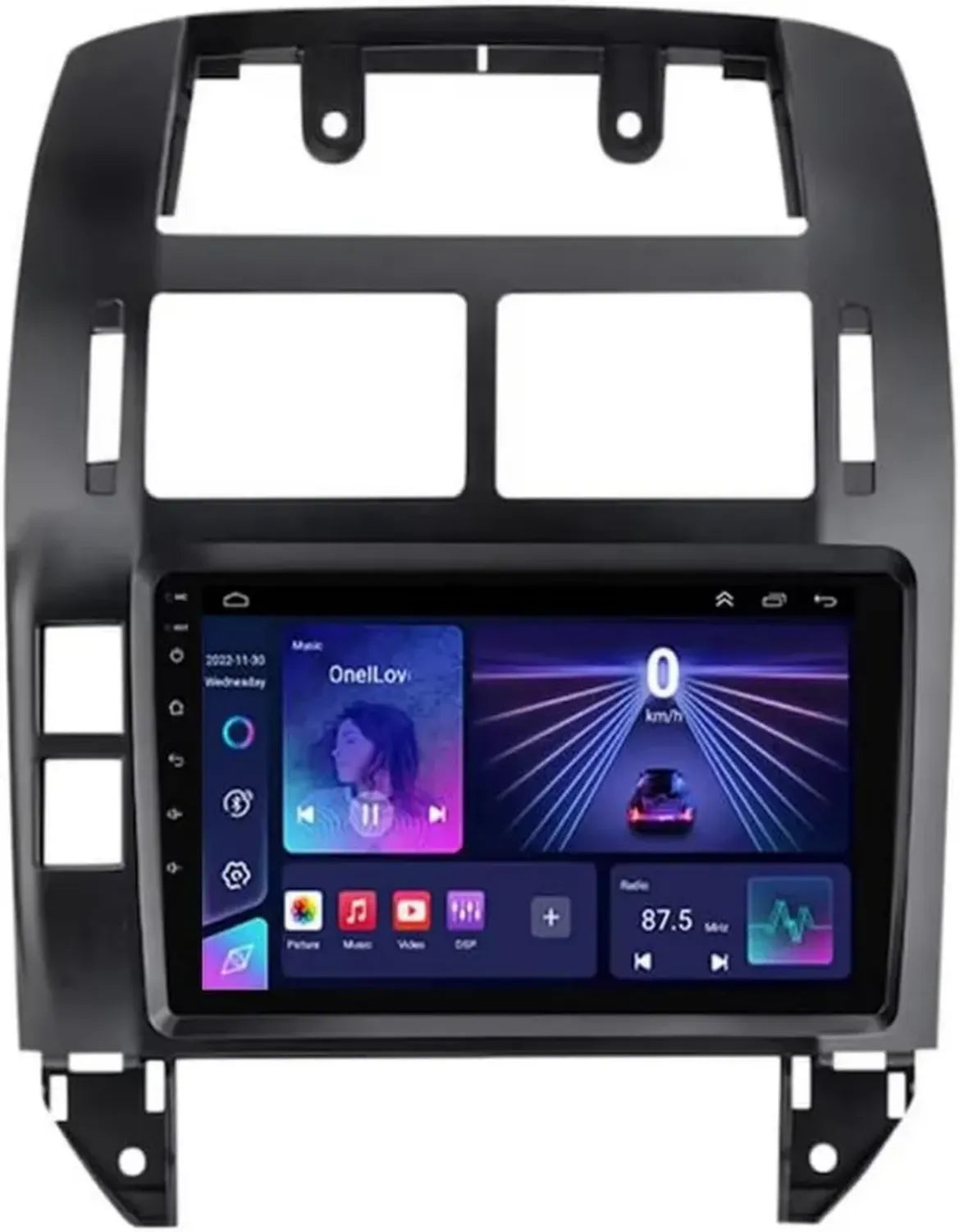 Autoradio Android 15 pour VW Polo MK4 2004-2009, Écran 9'', GPS, WiFi, 4G, USB, Carplay, Bluetooth, DSP, Commande Volant