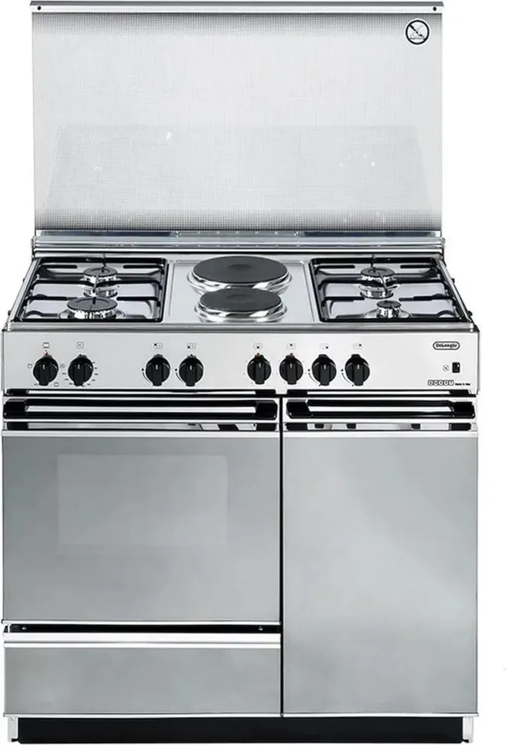 Cuisinière à gaz inox avec four, classe A, 86 x 50 cm