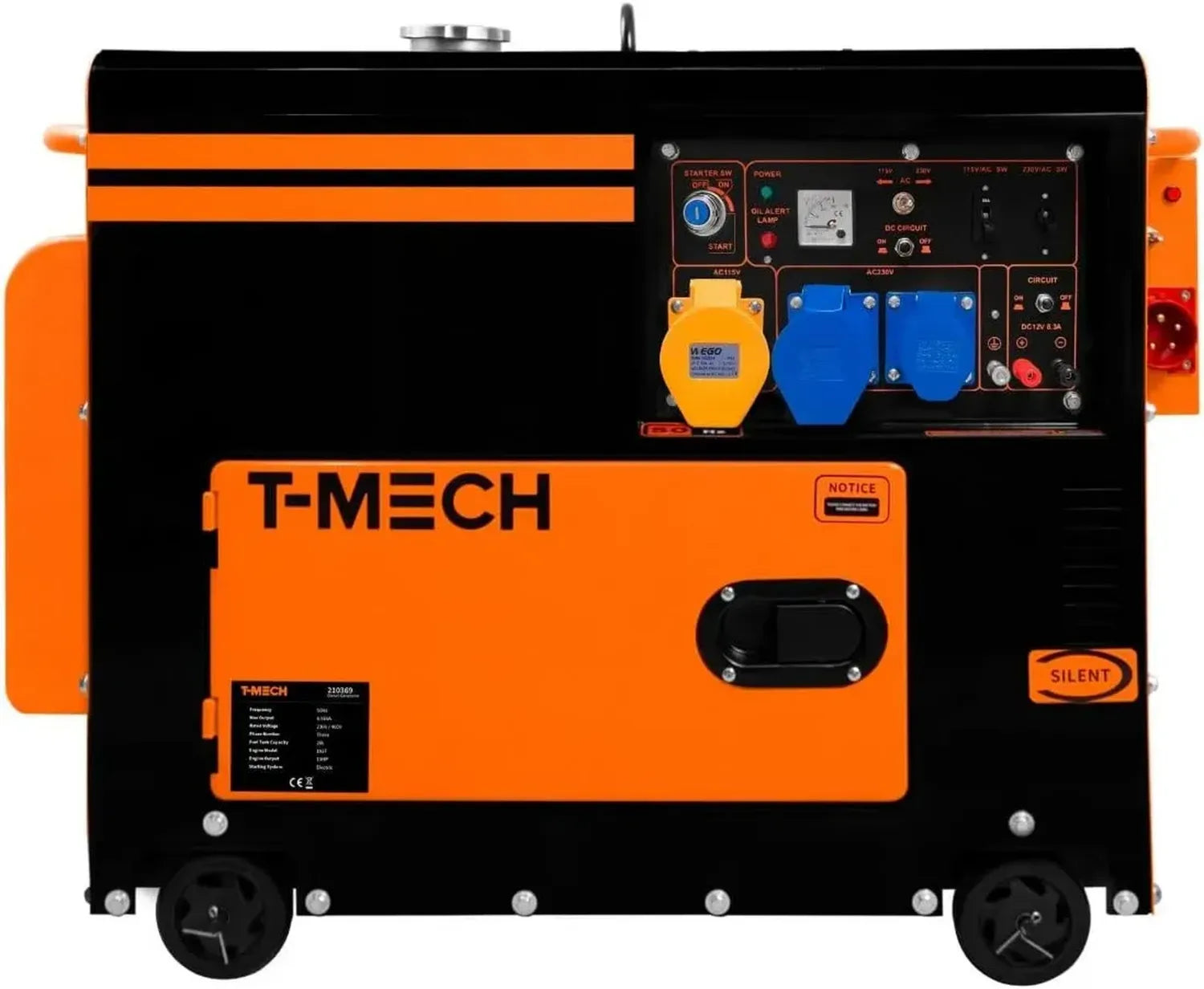Générateur Diesel Silencieux 6 kVA 230V avec ATS intégré pour Chantier et Maison