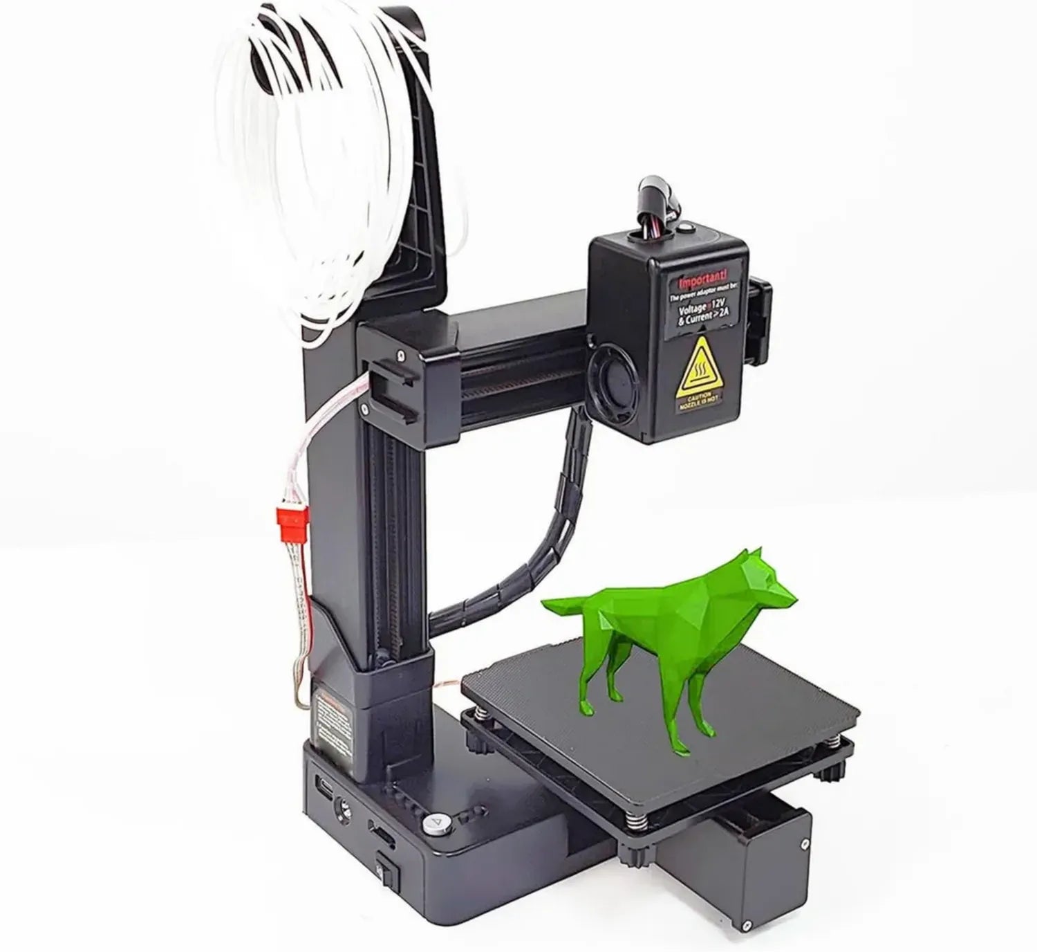 Imprimante 3D Mini haute précision, vitesse lente pour débutants, compatible PLA/TPU