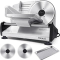 Trancheuse de cuisine électrique en acier inoxydable 200W avec lames réglables 0-15 mm