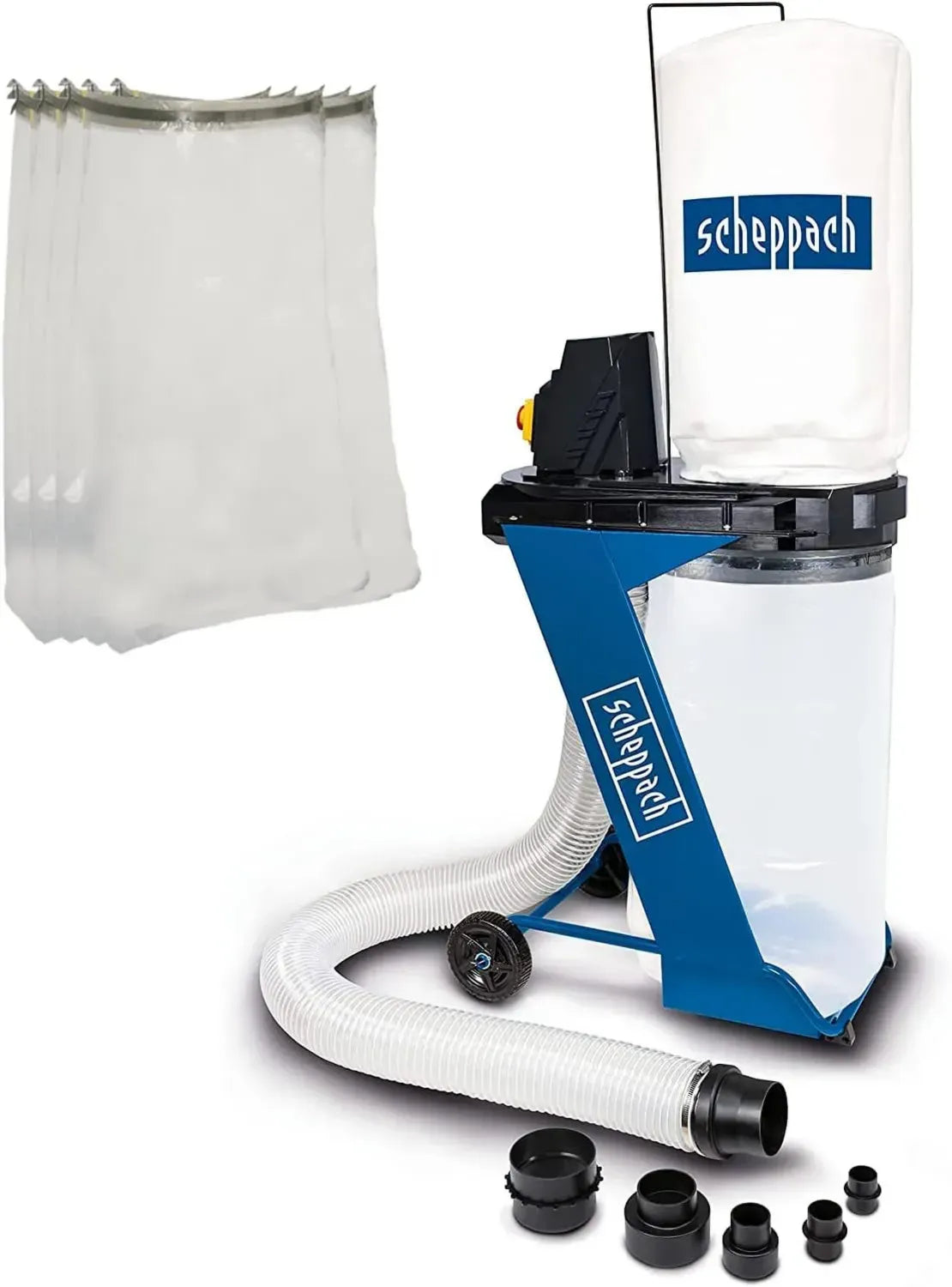 Aspirateur Industriel Scheppach 550W, Sac 75L, Débit d'Air 1150m³/h