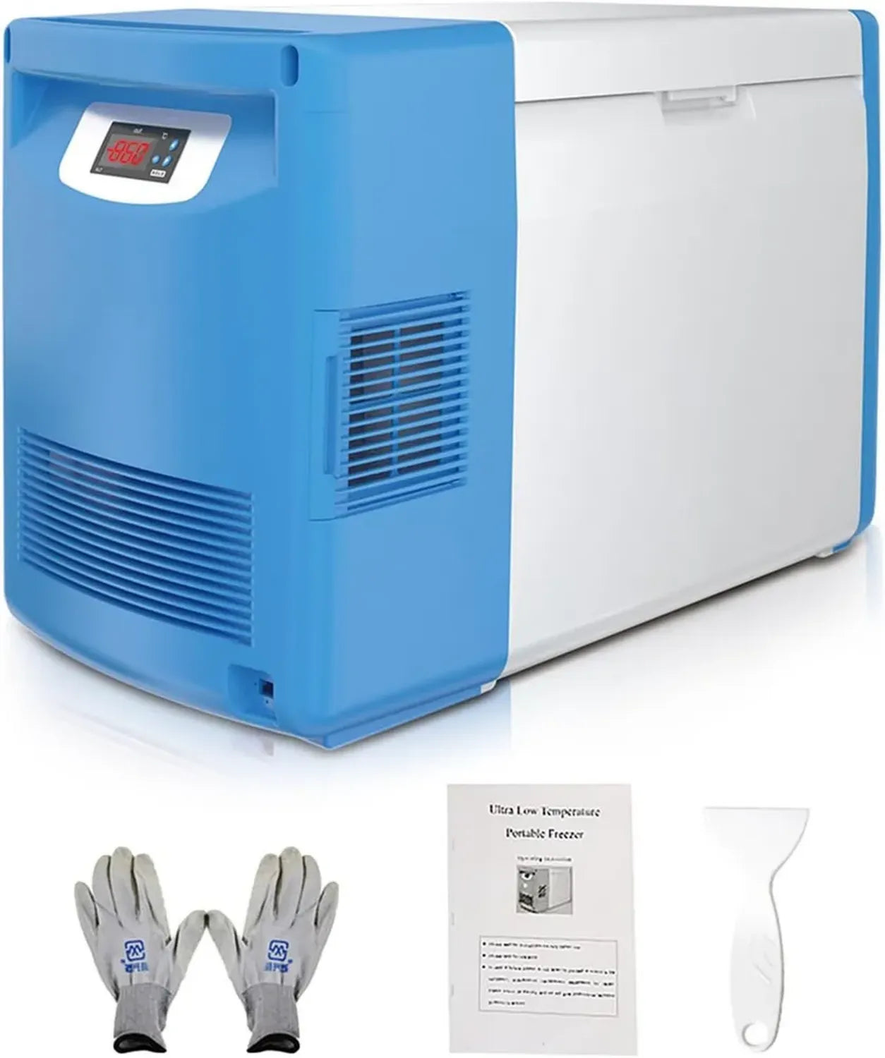 Congélateur Ultra-Basse Température -86°C, 20L pour Laboratoires en Biosciences et Pharmacie, Économe en Énergie avec Écran Numérique et Alarme
