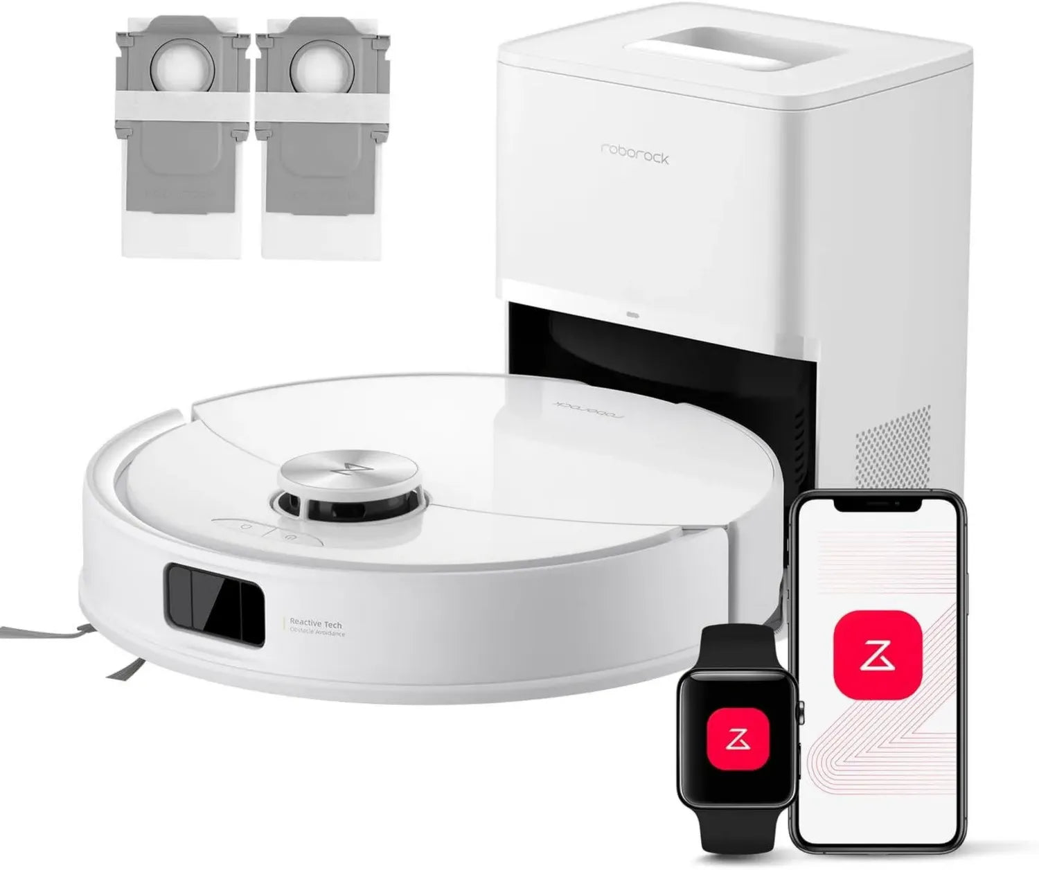 Aspirateur Robot Roborock Q10 S5+ avec Station, 10000 Pa, Vidange Auto, Anti-Emmêlement, VibraRise 2.0, Navigation Précise, Évitement d'Obstacles, Contrôle APP