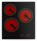 Klarstein Victoria Plaque Vitrocéramique 45 cm - 3 Zones, 5000W, Design Rétro, Commande Tactile, Minuterie, Sécurité Enfant