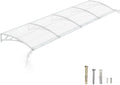 Abri de Porte Entrée 100 x 400 cm en Polycarbonate, Protection Anti-Pluie et Anti-UV pour Extérieur, Maison et Balcon