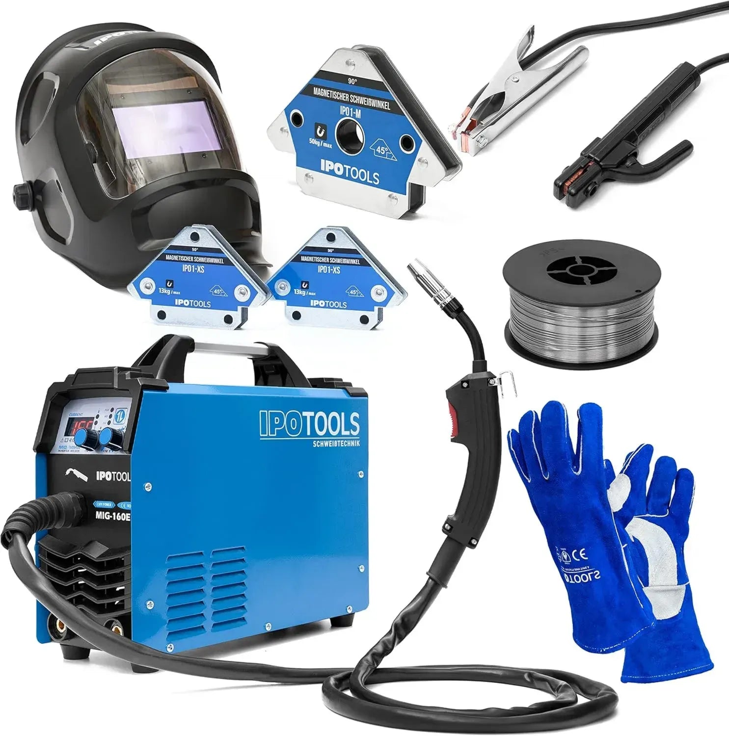 Poste à souder MIG-160ER IGBT Inverter, 160A, sans gaz et avec électrodes 230V
