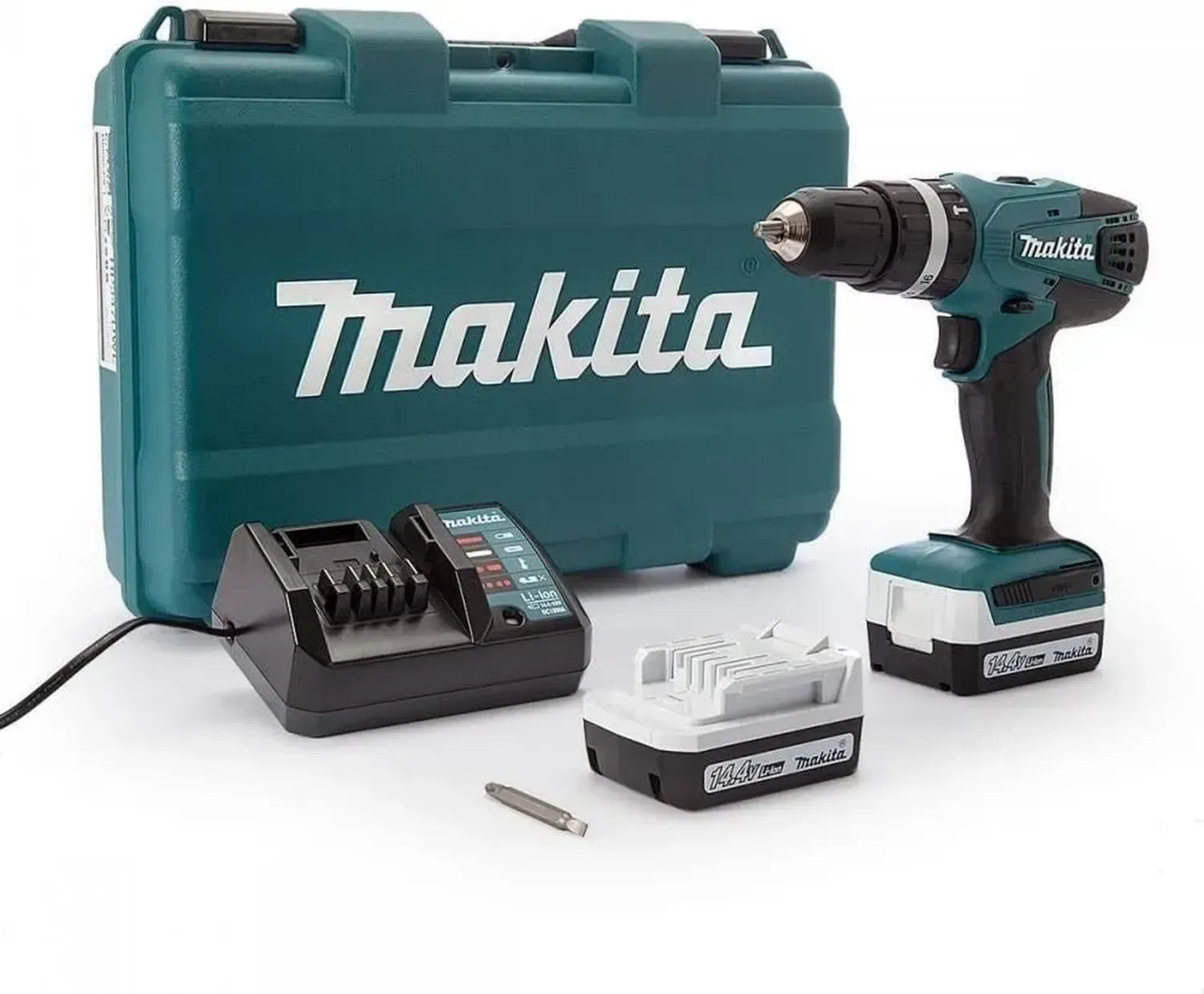 Perceuse-visseuse à percussion 14,4V Li-Ion avec deux batteries 1,3 Ah - Modèle HP347DWE