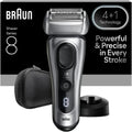 Rasoir Électrique Homme Braun Series 8, Tête Précise 4+1, Adaptation SensoAdapt, 60 min Autonomie, Support de Charge, Utilisation Humide et Sèche
