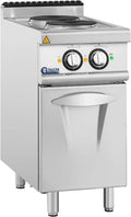 Cuisinière Électrique Professionnelle 2 Plaques 5,2 kW avec Armoire Intégrée