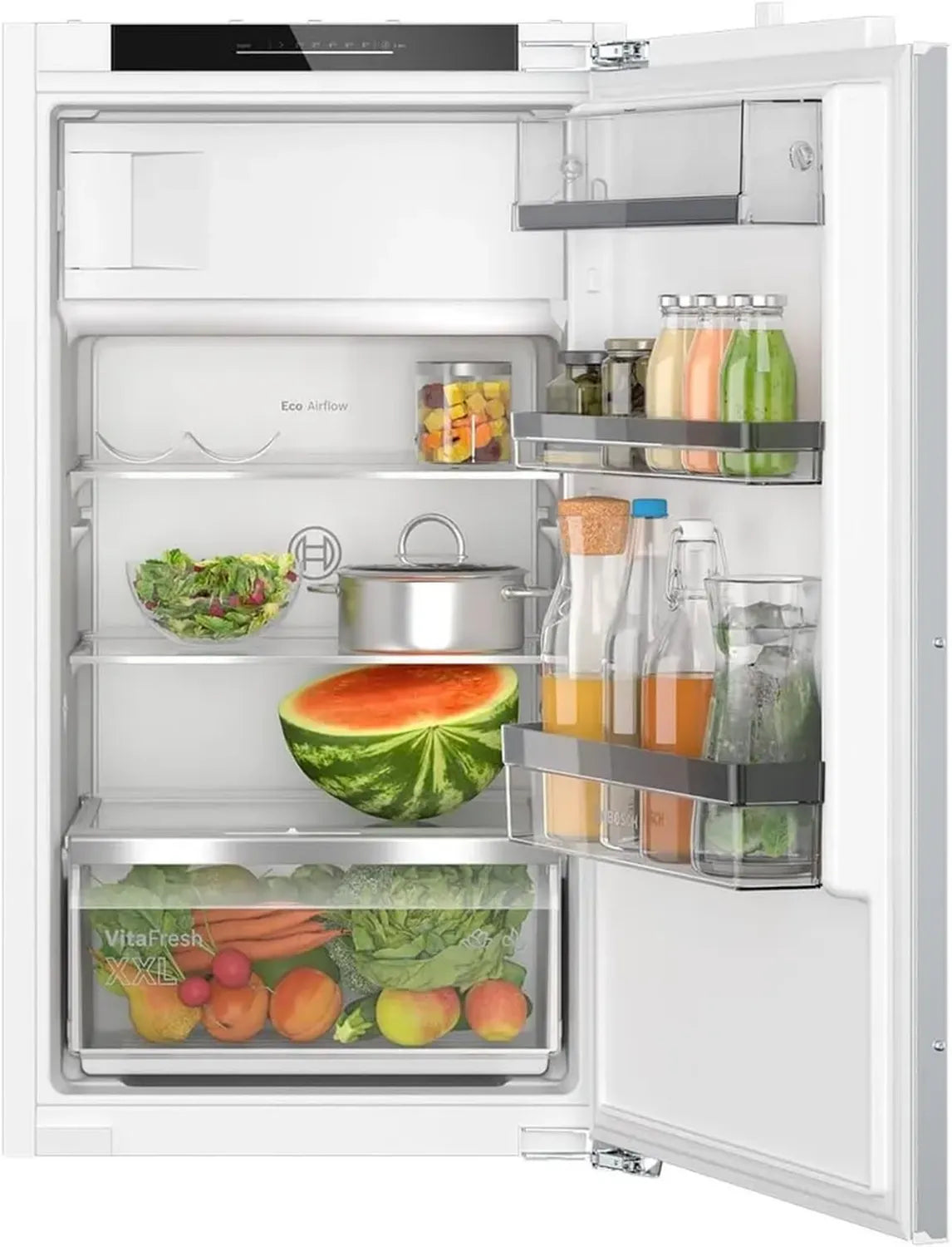 Réfrigérateur encastrable Bosch KIL32ADD1 avec congélateur, 147 L, hauteur 102 cm, technologie porte fixe, VitaFresh, refroidissement rapide, éclairage LED