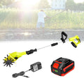 Motoculteur Électrique Sans Fil, Largeur 10,5 cm, Profondeur 25 cm, Poignée Réglable 97-127 cm