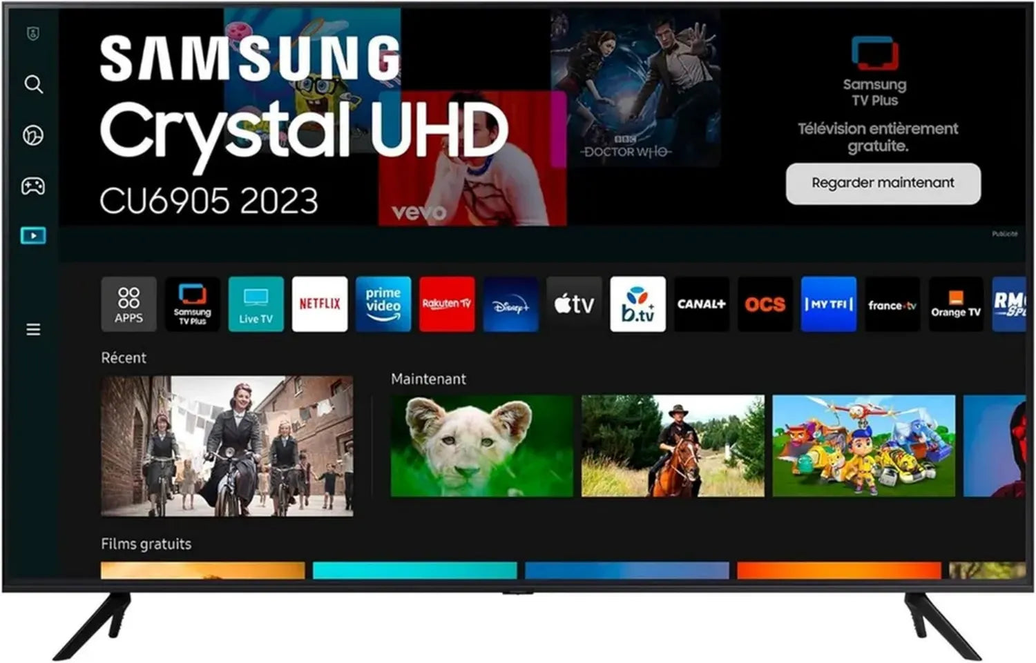 Téléviseur Samsung 43' UHD 4K Crystal 2023 avec PurColor, Processeur Crystal UHD et HDR10+