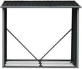 Abri à Bûches en Métal Galvanisé 2,23 m³ - 182x83x148 cm - DERWOOD