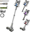 Aspirateur Balai sans Fil 400W, 45KPa Puissance d'Aspiration, Autonomie 55 Min, Brosse Anti-enchevêtrement, Batterie Remplaçable, Écran LED pour Sols Durs et Poils d'Animaux