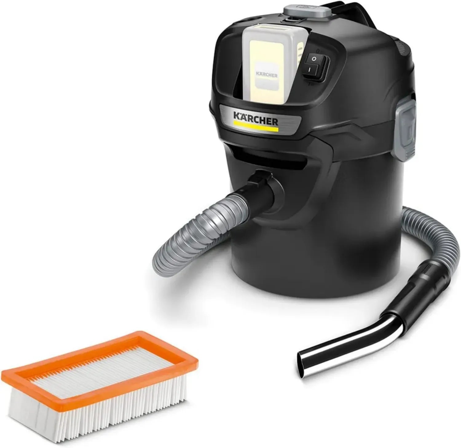Aspirateur à Cendres et Poussières 18V Sans Fil, Matériau Résistant au Feu, Filtration Efficace, Cuve 14L, 230W, Batterie Non Incluse