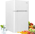Réfrigérateur Double Porte 90L, Économie d'énergie, 7 Niveaux Température, 48,5 x 49,5 x 86 cm - Blanc