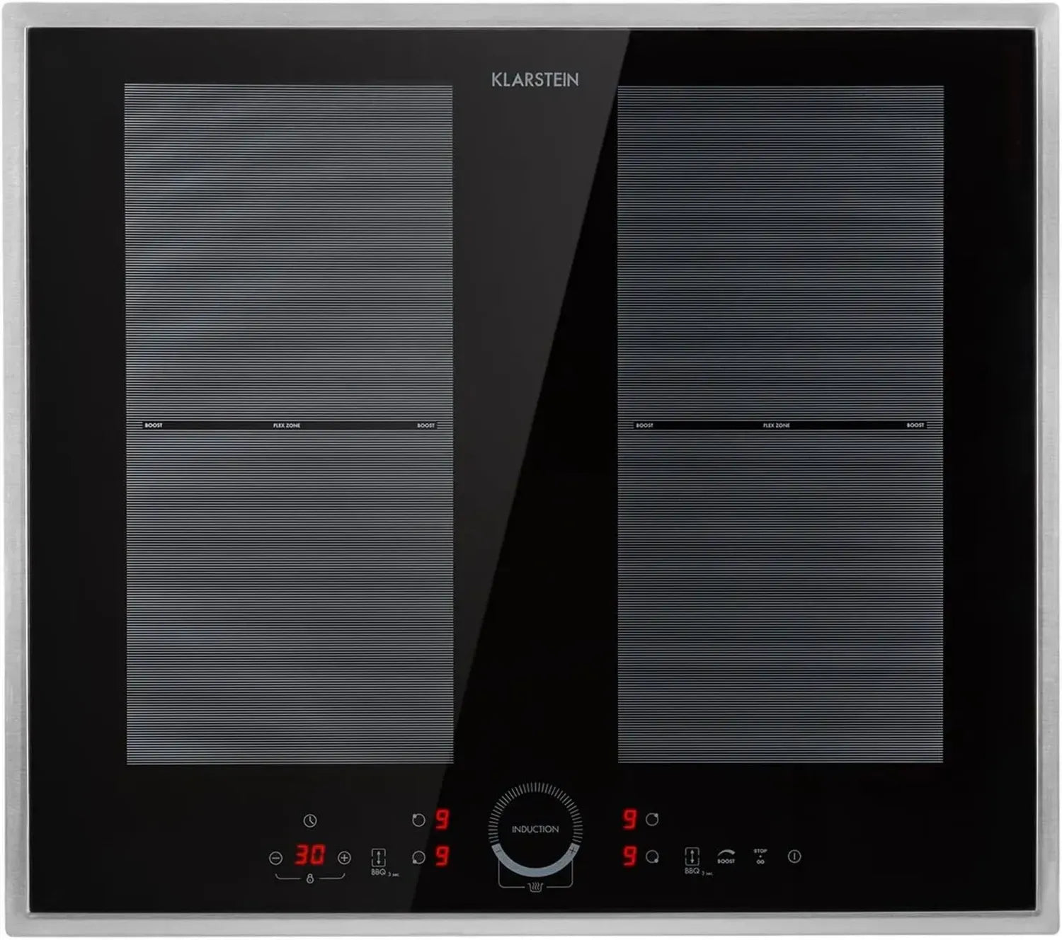Klarstein Plaque Induction 7000W, Cuisson Électrique 4 Feux Encastrable, Commande Tactile Moderne