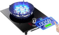Cuisinière à Gaz avec Minuterie, 5.2 KW en Verre Trempé pour Cuisine, Idéale pour Camping avec Support Wok en Fonte (Taille : GPL)