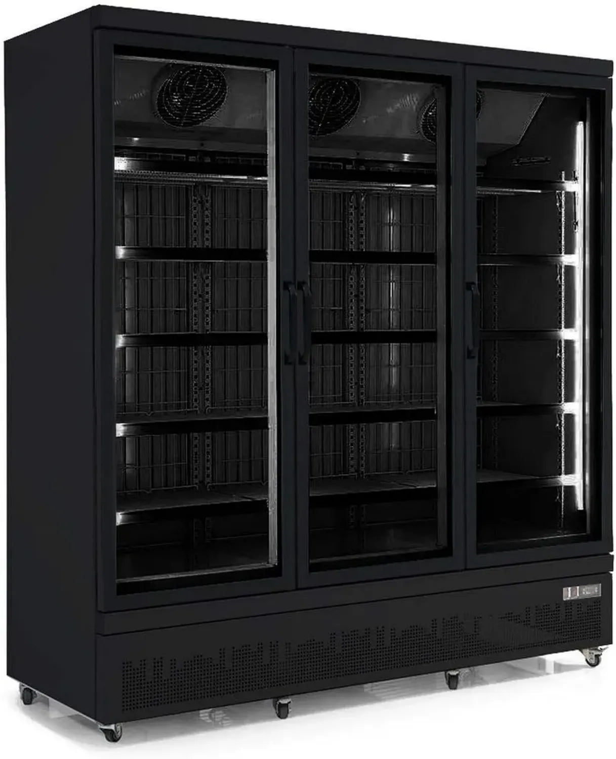 Vitrine Réfrigérée Murale Noire Positive - 2 à 4 Portes - Combisteel - R290 - Acier - 1880 mm