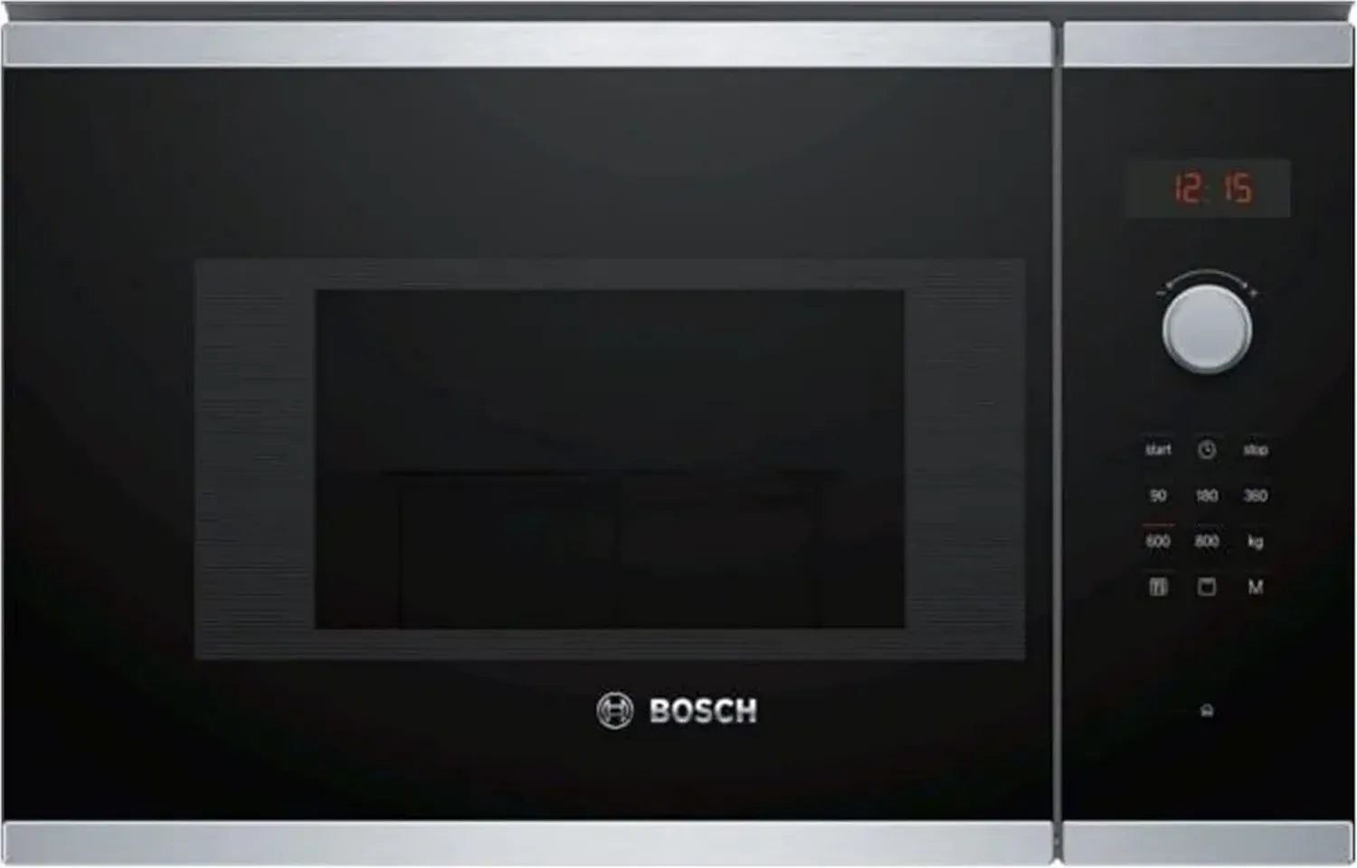 Four à micro-ondes encastrable Bosch Série 4, 20L, Inox, 5 niveaux de puissance