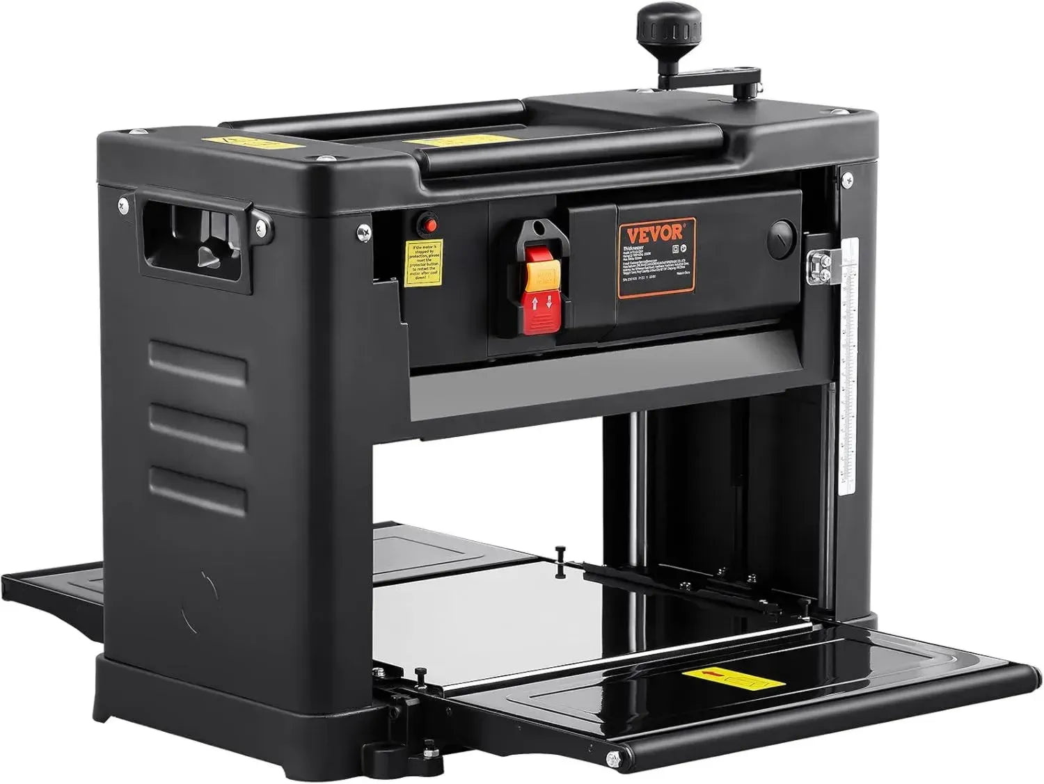 Raboteuse Dégauchisseuse Électrique 1800W VEVOR avec Deux Lames en Acier, 23 500 tr/min, Faible Bruit, pour Bois Dur et Tendre - 30,1x33 cm