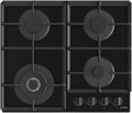 Plaque à gaz encastrable noire Gorenje GTW641EB - 60 cm, 4 foyers