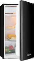 Réfrigérateur KLARSTEIN, Classe E, Congélateur Intégré, 90L, Porte Réversible, Noir, 5 Niveaux de Température, Clayettes en Verre