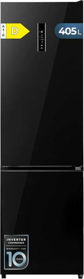 Réfrigérateur Combiné No Frost 405L Cecotec Bolero CoolMarket Elite avec Porte Noire, 200 cm de Hauteur, Classe Énergétique D