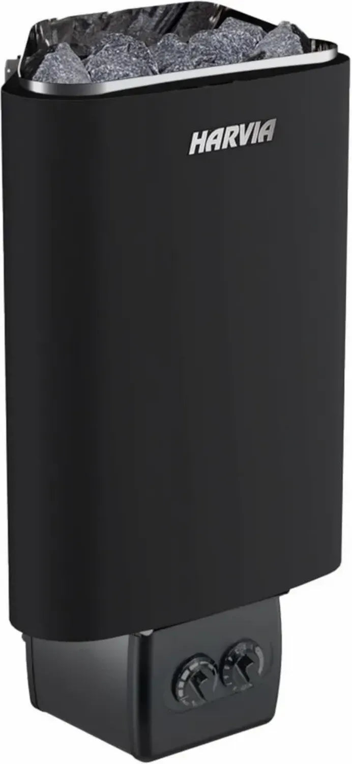 Harvia Delta D36 Poêle de Sauna 3,6 kW avec Commande Intégrée - Noir