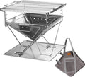 Barbecue Pliable en Acier Inoxydable pour Camping - Grand Format