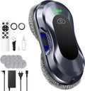 Nettoyeur Automatique de Vitres 2025, Aspiration Puissante 6000 Pa, Double Buse, Itinéraire Intelligent, 3 Modes de Nettoyage pour Fenêtres et Surfaces Vitrées