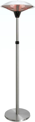 FAVEX Chauffage Parasol Électrique Milan Rétractable Extérieur - 3 Niveaux de Chaleur - Écoénergétique et Durable - Dimensions : 58,5 x 58,5 x 170/205 cm