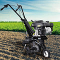 Motobineuse Thermique BRAST 176cc, 6CV, 36cm Largeur, Profondeur Réglable 17,5-30cm, Autoconduite, 4 Fraises, 3600 tr/min