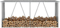 Abri de Bois en Acier Galvanisé Gris 330x84x152 cm