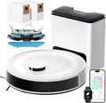 Aspirateur Robot Lefant M2 Plus 6000Pa avec Station Auto-vidage, Navigation Intelligente, Idéal pour Poils d'Animaux et Tapis, Compatible WiFi/App/Alexa