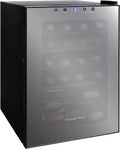 Cave à vin Russell Hobbs 62L avec porte miroir, éclairage LED, commandes tactiles et étagères ajustables