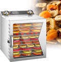 Déshydrateur alimentaire 12 couches avec minuterie et contrôle de température - Ventilation 360°, conservation longue durée