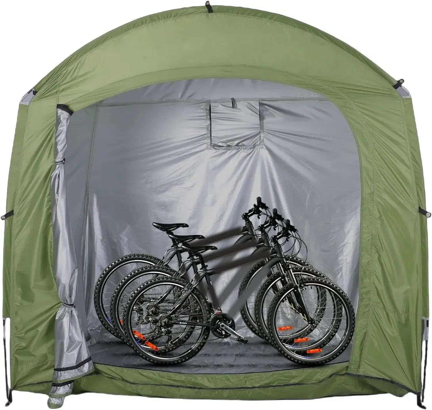 Abri de Rangement Extérieur Pliable pour Vélos et Équipements, Tissu Oxford 210D Imperméable, Idéal pour Motos et Outils de Jardin (Vert)