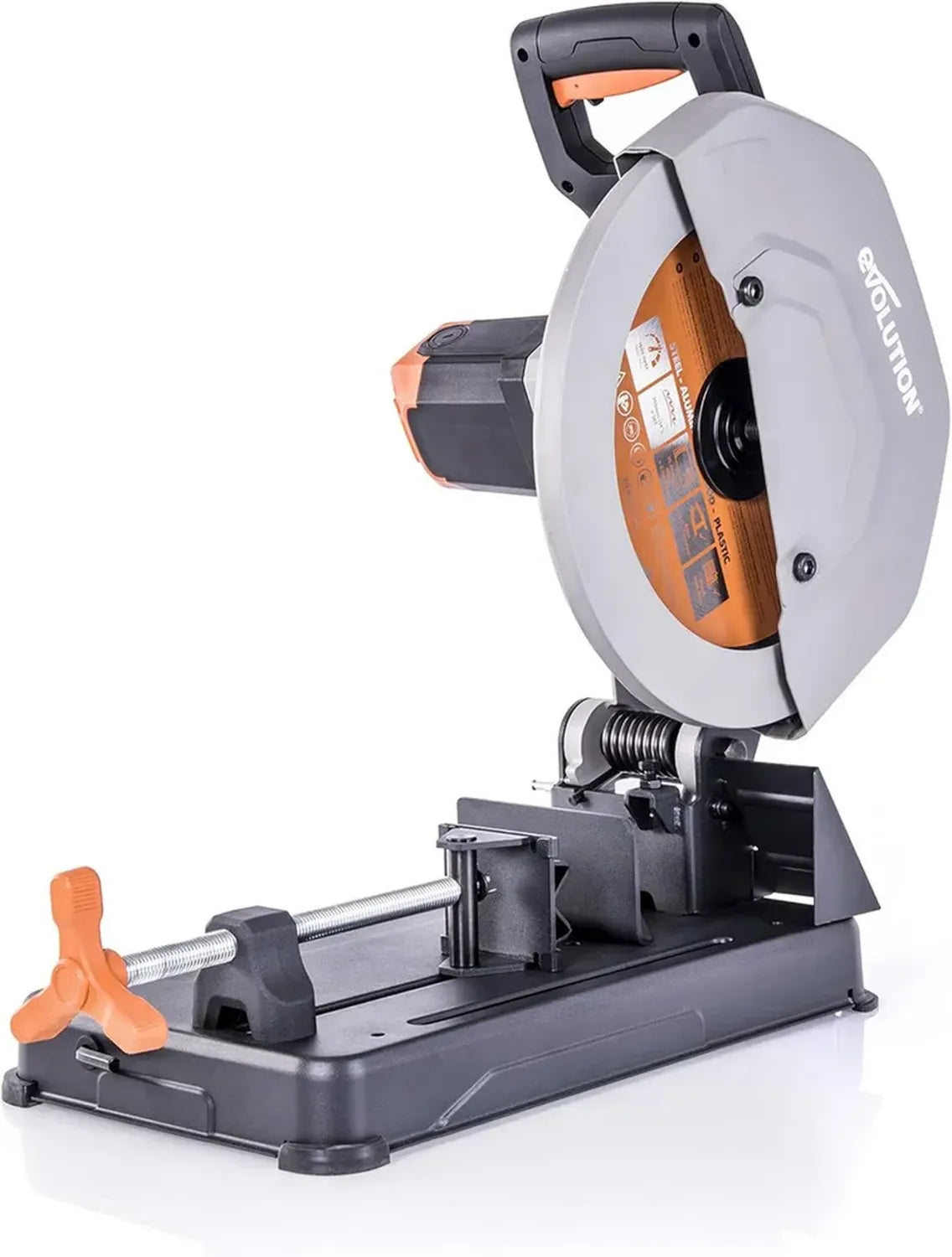 Scie à Tronçonner Multi-Matériaux 355 mm, Découpe Métal Bois Plastique, 120x120 mm, Onglet 0-45°, R355CPS
