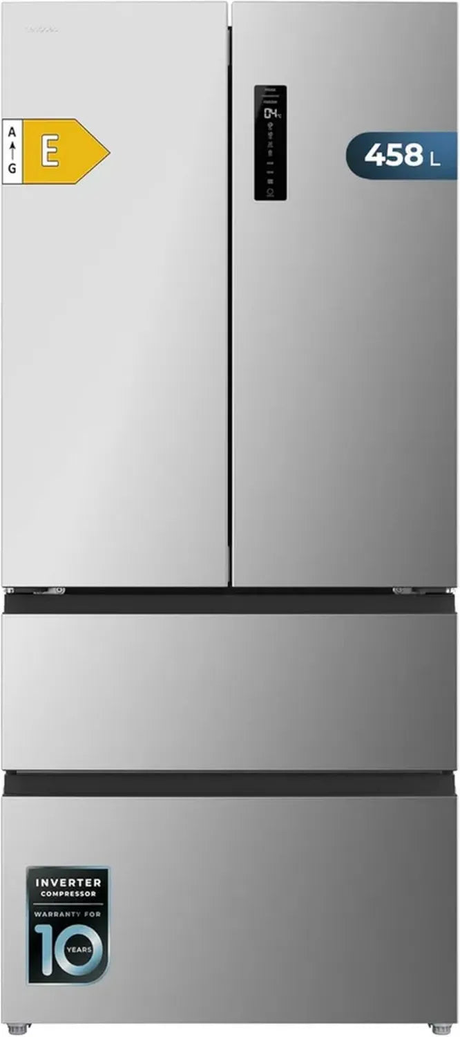 Réfrigérateur 4 Portes No Frost 458L Inox Avec Compresseur Inverter