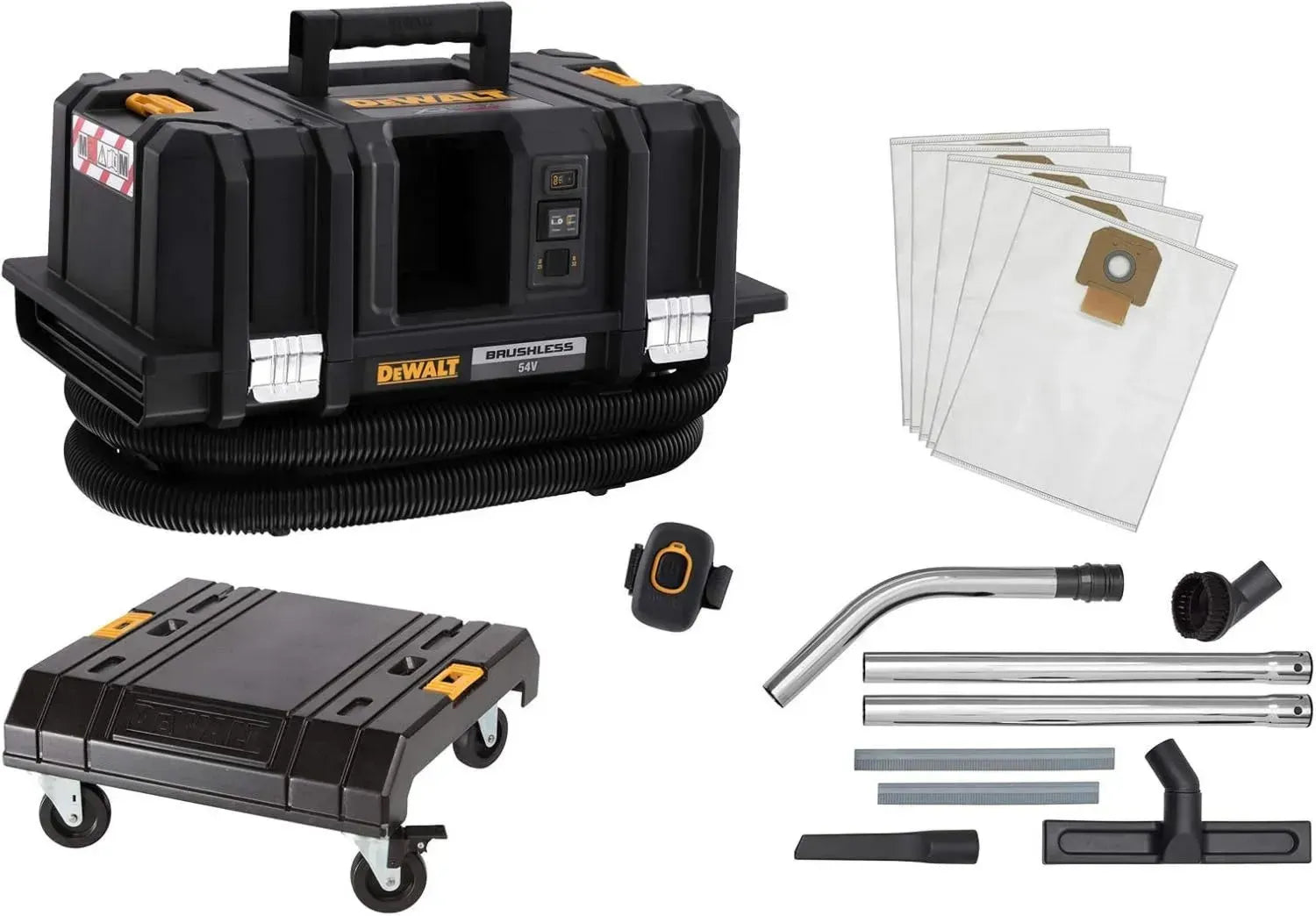 Aspirateur sans Fil DEWALT 54V Classe M, Modèle DCV586MK-XJ, Noir/Jaune