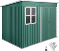 Outsunny Cabane de Jardin en Métal 4,13 m² avec Fenêtre et Aérations, Porte Verrouillable, 260x177x190 cm