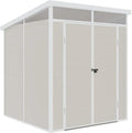 Abri de Jardin en Résine Beige 3,24m² avec Toit Transparent et Plancher